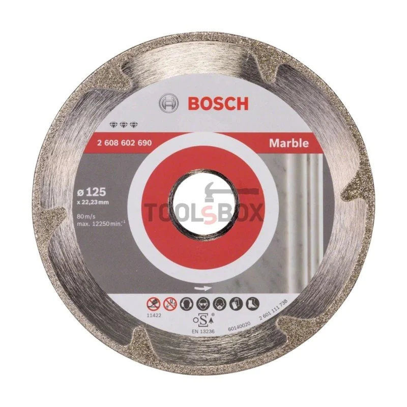 Diamond disc BOSCH 2608602690 Best for Marble 125x2.2x22.23mm