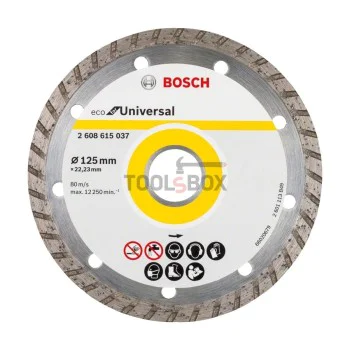 Диамантен диск Bosch 2608615037 Turbo ECO Universal 125x2.4x22.23мм
