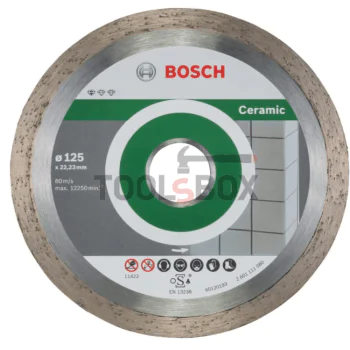 Диск диамантен за рязане на керамика BOSCH Standard for Ceramic 125x22,23x1,6 mm, 2608603232