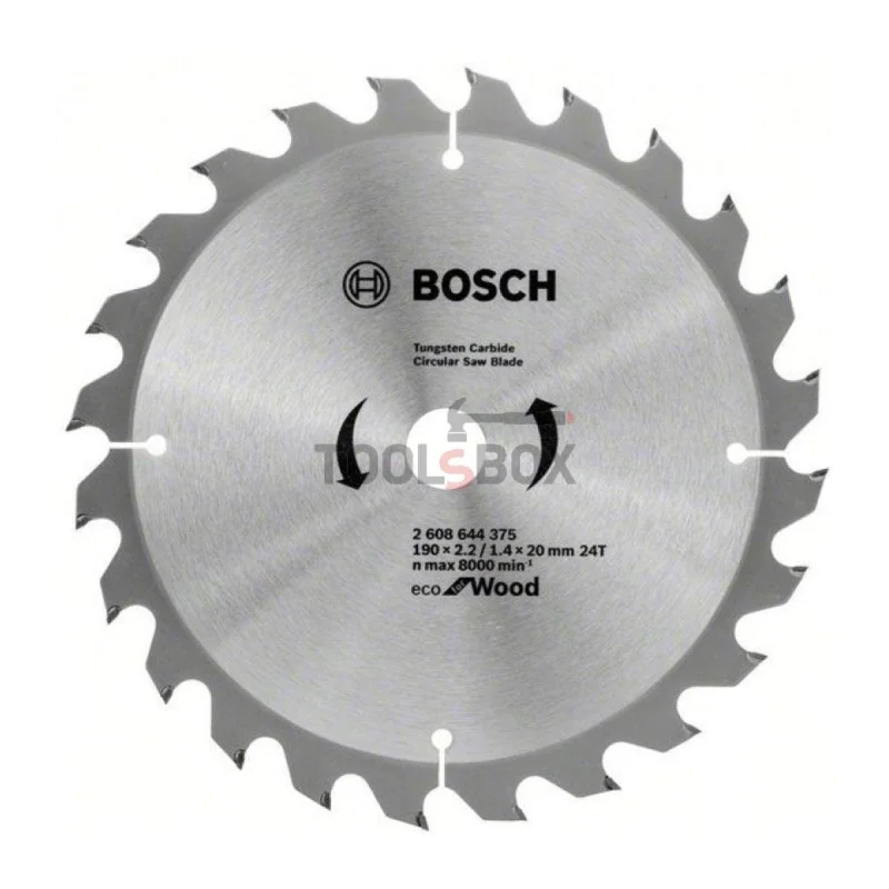 Bosch circular saw blade 2608644375 Eco for Wood, 190x20mm, 24 teeth
