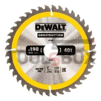 Диск за рязане на дърво DeWALT DT1945 HM ф 190х30х2.6 мм, z 40