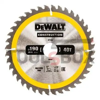 Wood cutting disc DeWALT DT1945 HM 190x30x2.6 mm, z 40