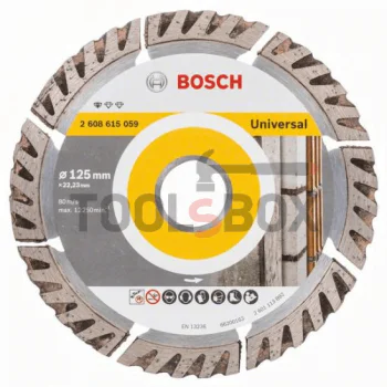 Диамантеният диск за сухо рязане ф 125х22.23 мм Bosch Standard for Universal 2608615060, 10бр