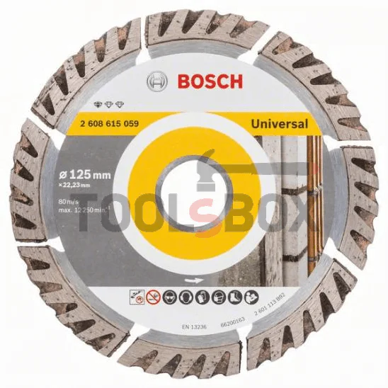 Диамантеният диск за сухо рязане ф 125х22.23 мм Bosch Standard for Universal 2608615060, 10бр