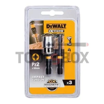 Магнитен адаптор Dewalt DT70535T с 2 накрайника PZ2 - 50 мм