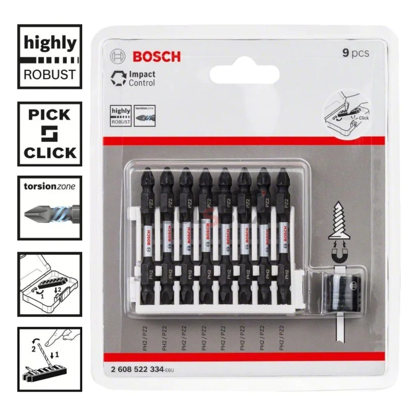 Bosch 2608522334 Impact Control 65mm, 9 pieces