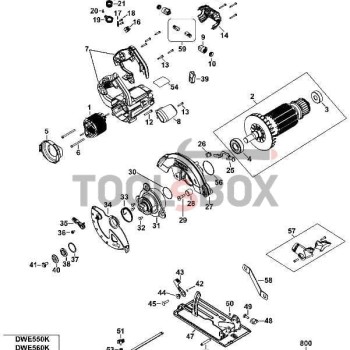 Четка графитна за ръчен циркуляр DeWALT DWE550, DWE560 / N179042