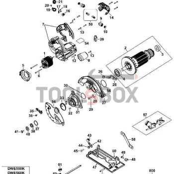 Четка графитна за ръчен циркуляр DeWALT DWE550, DWE560 / N179042