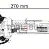 Ъглошлайф Bosch GWS 750 S Professional / 750 W , 125 mm, рег. на обороти / 3601C94002