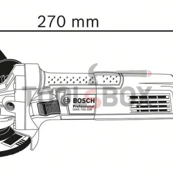 Ъглошлайф Bosch GWS 750 S Professional / 750 W , 125 mm, рег. на обороти / 3601C94002
