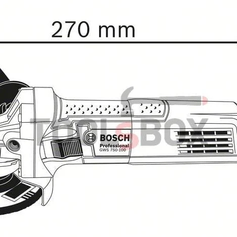 Ъглошлайф Bosch GWS 750 S Professional / 750 W , 125 mm, рег. на обороти / 3601C94002