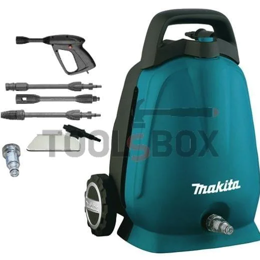 Makita HW102 electric water jetter, 1.3kW, 100bar, 360l/h