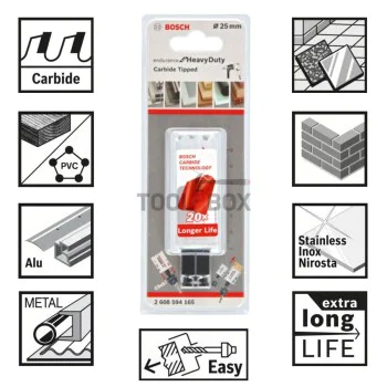 Карбидна Боркоронa BOSCH Endurance for Heavy Duty Carbide, 25x60мм