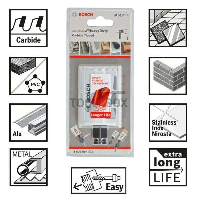 BOSCH Endurance for Heavy Duty Carbide, 51x60mm