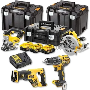 Комплект акумулаторни безчеткови машини DeWalt DCK421P3T, 18V, 3x5Ah