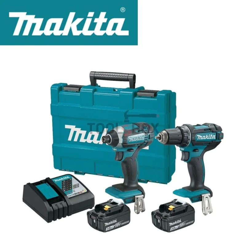 Makita DLX2127X cordless tool set, 18V DDF482 / DTD152