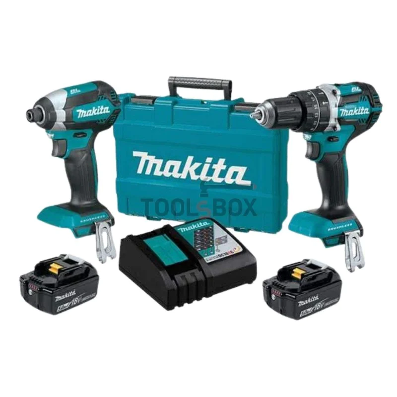 Makita DLX2127X cordless tool set, 18V DDF482 / DTD152