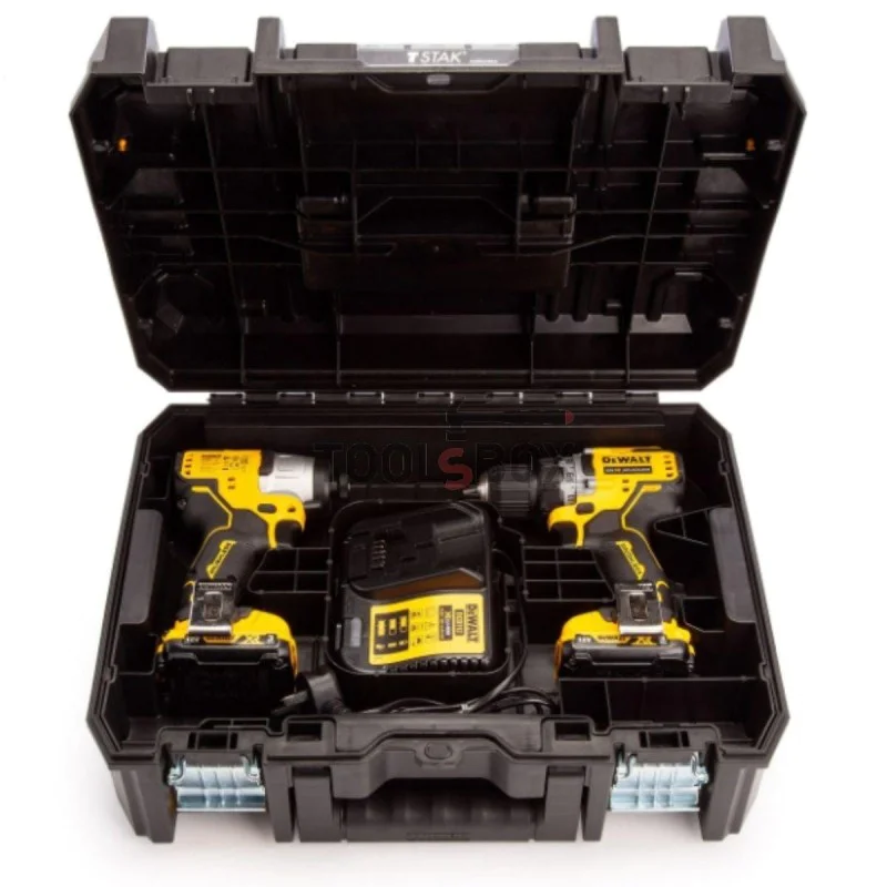 Cordless 12V Dewalt DCK2110L2T Screwdriver DCD701 and Impact Wrench DCF801 Set