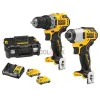 Cordless 12V Dewalt DCK2110L2T Screwdriver DCD701 and Impact Wrench DCF801 Set