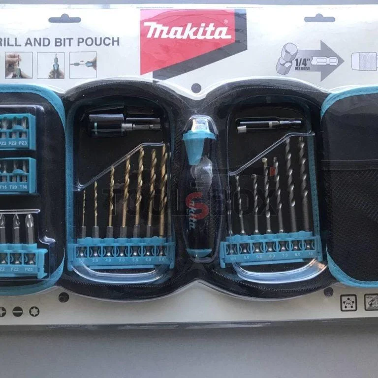 Bits and drill bits set with screwdriver Makita P-90009 / 37 pieces