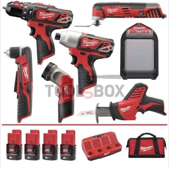Комплект / Сет Акумулаторни Инструменти Milwaukee M12BPP7A-204B