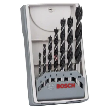 Комплект спирални свредла за дърво BOSCH, 3-10 мм, 7 части
