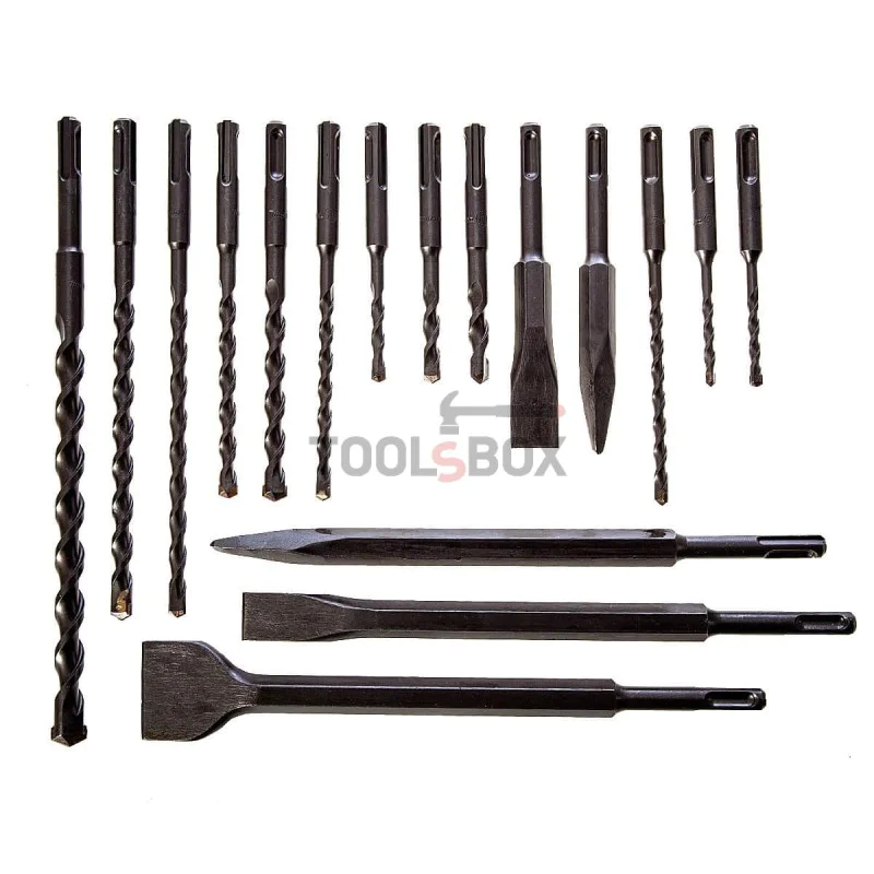 Makita D-21200 SDS-Plus drill bits and chisels set 17 pieces