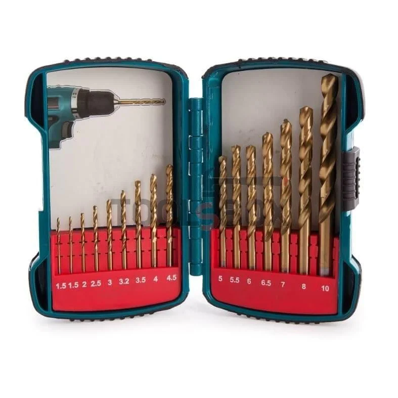 Makita P-51873 titanium HSS metal drill bit set 16 pieces