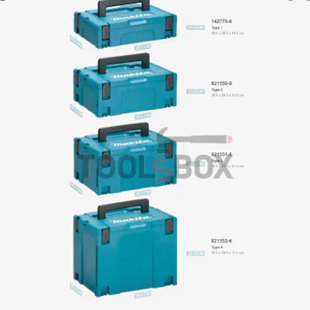 Куфар за инструменти Makita MKP 4, пластмасов 295x395x320 мм, 821552-6