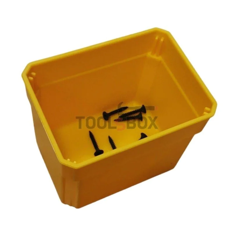 Plastic Dewalt 90 x 110 x 80 mm belt and holster box.