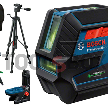 Bosch GCL 2-50 G Laser Linear / Point Level + Tripod BT 150 + Swivel Stand RM 10 Professional