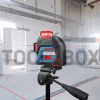 Лазерен нивелир Bosch GLL 3-80 линеен с 3 лъча 30 м, 0.2 мм/м