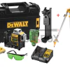 Лазерен нивелир DeWALT DCE089D1G , 360° 3 зелени лъча + Тринога DeWalt DE0736, 5/8", 1.73 м