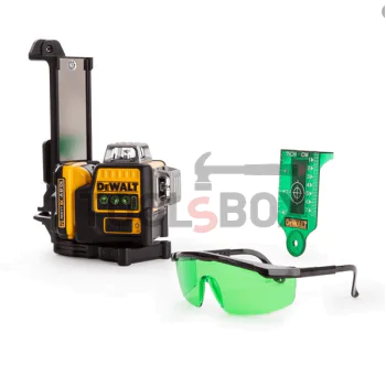 Лазерен нивелир DeWALT DCE089D1G , 360° 3 зелени лъча + Тринога DeWalt DE0736, 5/8", 1.73 м