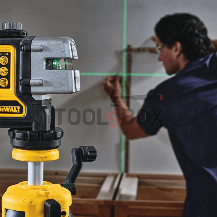 Лазерен нивелир DeWalt DW089CG - 3 зелени лъча 50 м