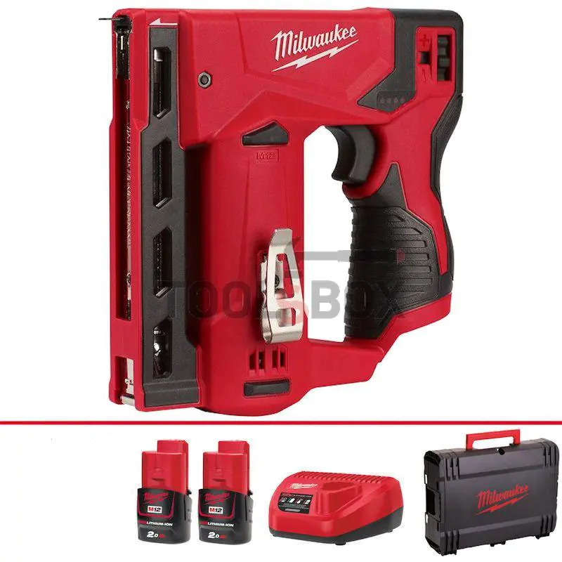 Milwaukee M12BST-202X Cordless Tacker / 4933459635
