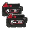Rechargeable Batteries Milwaukee M18B5 2 pcs. / 5.0AH REDLITHIUM-IONTM