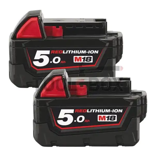 Rechargeable Batteries Milwaukee M18B5 2 pcs. / 5.0AH REDLITHIUM-IONTM