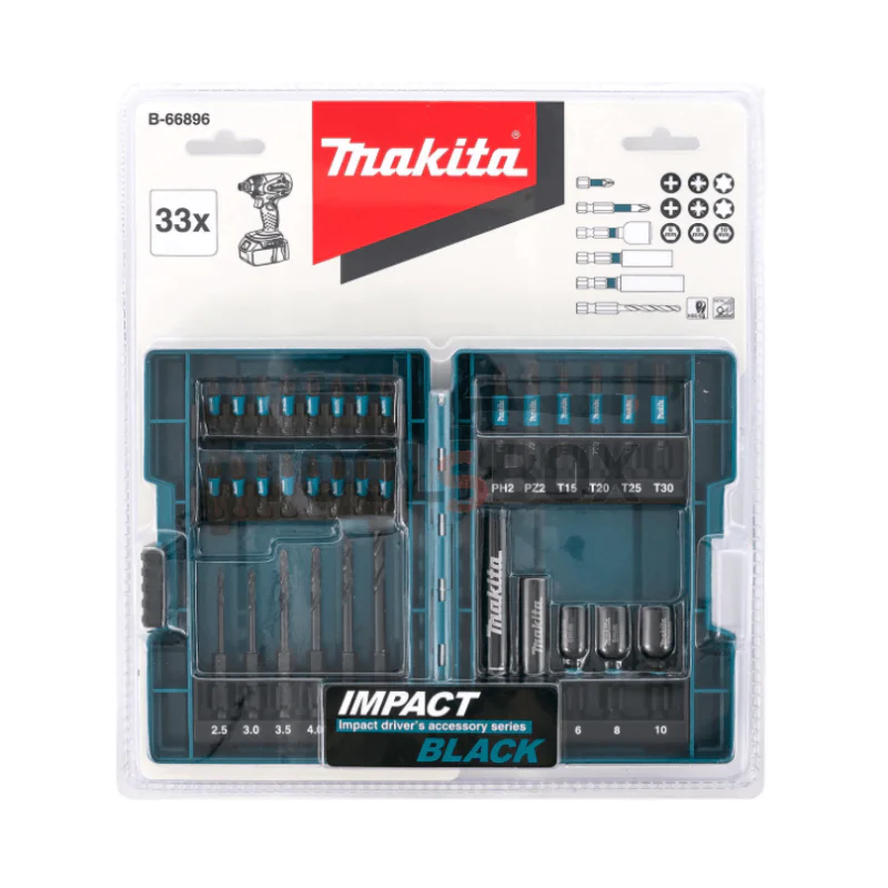 Комплект ударни накрайници Makita B-66896 - 33 части impact