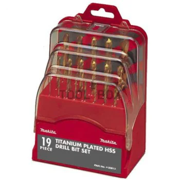 Metal drill set Makita P-30813 , 19 pcs. , HSS-TiN