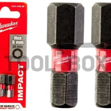 Milwaukee bits / bits 4932430898 / ShockWave Impact Duty Impact Hex 8mm x 25mm