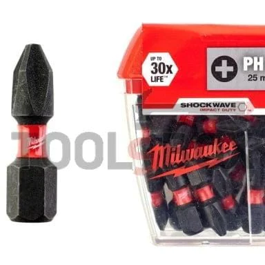 Milwaukee bits / bits 4932430853 / 25 Piece ShockWave Impact Duty PH2 x 25mm