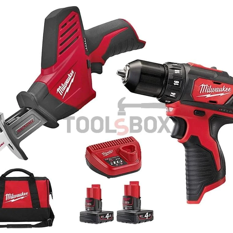 Milwaukee M12BPP2C-402B / M12TM POWERPACK screwdriver and zege set 4933441230