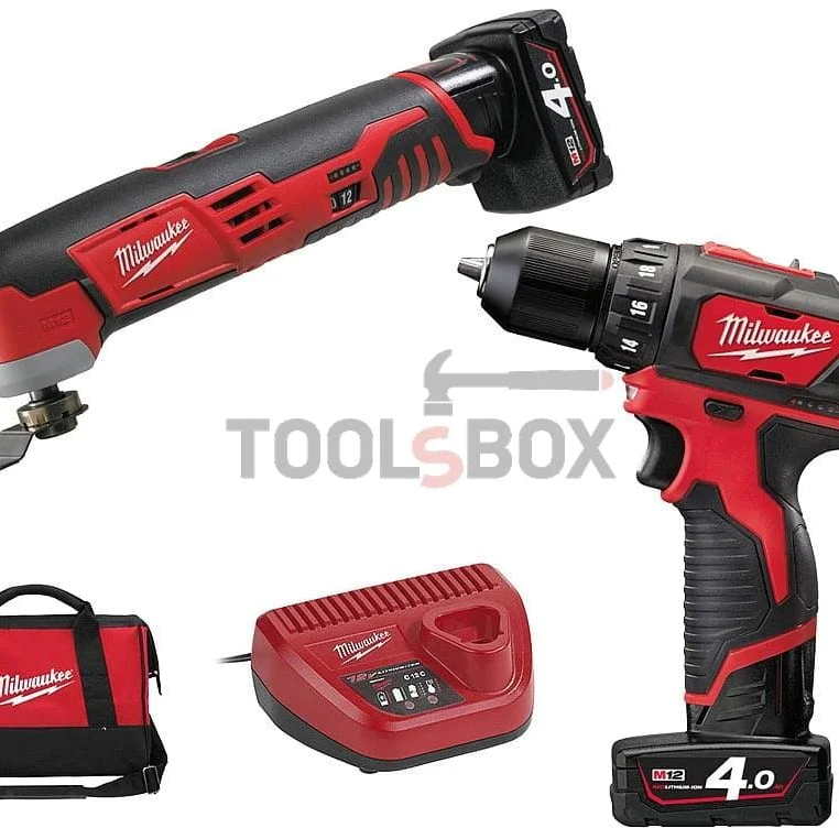 Milwaukee M12BPP2D-402B / M12 TM POWERPACK screwdriver and multi-tool set 4933441250