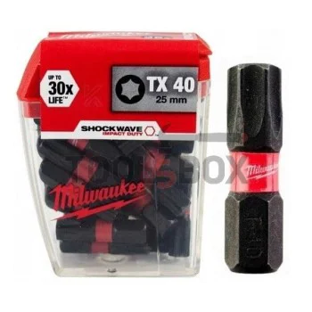 Milwaukee bits / bits 4932430889 / 25 Piece ShockWave Impact Duty TX40 x 25mm
