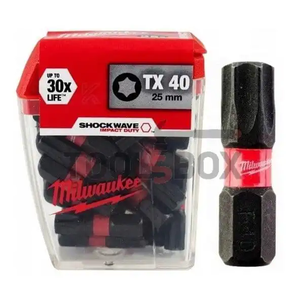 Milwaukee bits / bits 4932430889 / 25 Piece ShockWave Impact Duty TX40 x 25mm