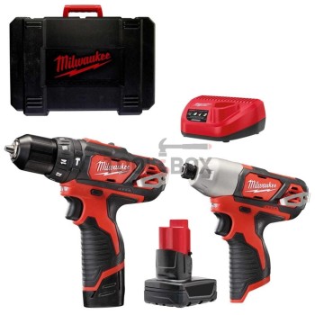 Комплект винтоверти Milwaukee M12BPP2B-421C / M12 ™ POWERPACK 4933443497