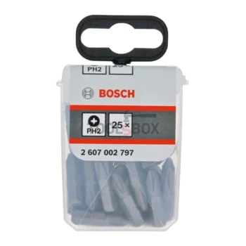 Накрайник кръстат BOSCH 2607002797 Extra Hard, PH 2x25мм, 25 броя