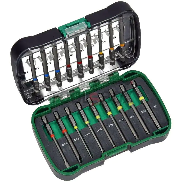 Bit PH/PZ/TX, set with magnetic holder HiKOKI - Hitachi, 18 pcs.