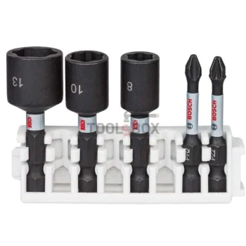 Накрайници и битове Bosch 2608522350, Impact 5 части